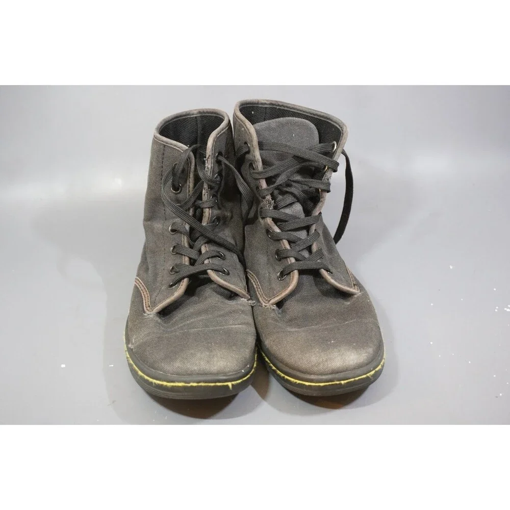 Doc Dr. Martens Shoreditch Black Canvas Boots Women's Size US 8 UK 6 EU 39